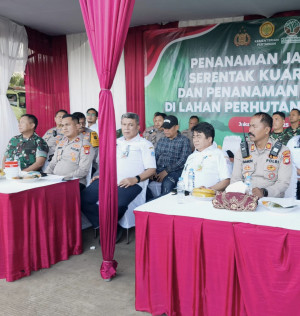 Polsek Pademangan Dukung Program Ketahanan Pangan Nasional, Ikuti Penanaman Jagung Serentak Kuartal lV Secara Daring