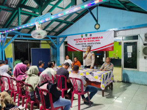 Jelang Ramadhan Kapolsek Koja Gelar Ngopi Kamtibmas Bersama Warga Tugu Utara