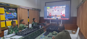 Pastikan Kesiapan Alat Komunikasi, Kodim 1710/Mimika Ikuti Vicon dengan Komlekdam XVII/Cenderawasih