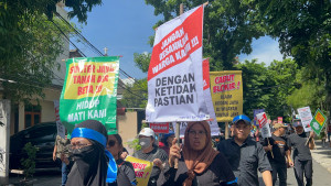 Warga Sunter Jaya Gelar Aksi di Kantor BPN Jakarta Utara, Tuntut Pembukaan Blokir Tanah