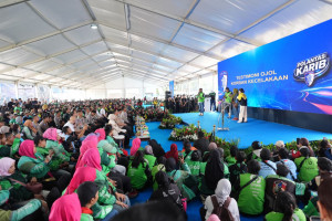 5.150 Pengemudi Ojol Ikuti Gebyar Keselamatan Lalu Lintas Korlantas Polri di Serpong