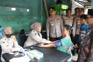 Masuk Gang Permukiman Tanah Tinggi, Kapolres Metro Tangerang Kota Bawa Sembako dan Dengarkan Curhat Warga