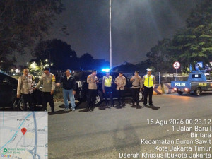 Jaga Jakarta On The Spot, Malam Libur Panjang Kapolsek Bekasi Barat Pimpin KRYD dan Razia Stasioner Cegah Tawuran