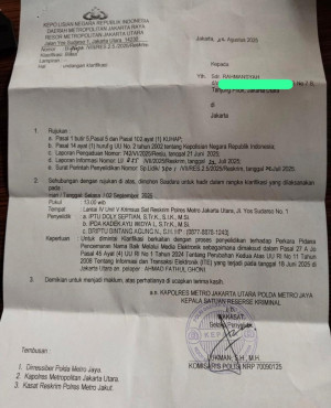 Kasus Dugaan Pencemaran Nama Baik Terus Berlanjut, Polisi Periksa Saksi