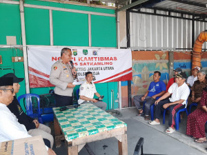 Kapolsek Koja Gelar Ngopi Kamtibmas Bersama Warga RW 01 Tugu Utara, Perkuat Coolling System Jaga Jakarta