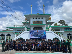 Lanal Dabo Singkep Gelar Bakti Teritorial Prima, Perawatan Rumah Ibadah Dalam Rangka HUT Ke 80 TNI