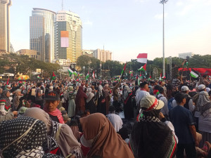 Aksi Bela Palestina di Monas Berlangsung Tertib, Polisi Utamakan Pendekatan Humanis