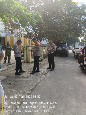 Kapolsek Bekasi Barat Monitoring Pengamanan Perayaan Ibadah Jumat Agung Pastikan Situasi Aman