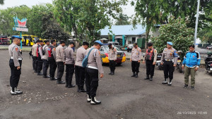 Polsek Pademangan Gelar Apel Pengamanan Rakorbin SDM dan PNS Polri 2025 di Ancol