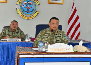 Dukung Program Ketahanan Pangan, Komandan Kodaeral l Ikuti Rapat Tindak Lanjut Perjanjian Kerja Sama Antara PT Agrinas Pangan Nusantara Dengan TNI