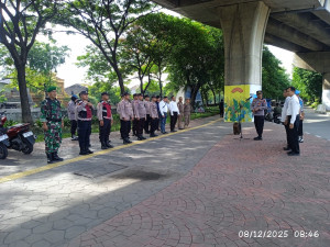 Apel Pengamanan dan Penyekatan Massa Unjuk Rasa Digelar di Koja Jakarta Utara