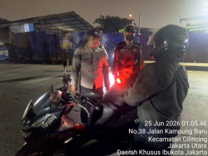 Polsek Cilincing Intensifkan Patroli dan Razia Stasioner untuk Cegah Tawuran serta Gangguan Kamtibmas