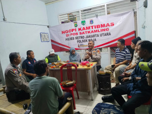 Lewat Ngopi Kamtibmas, Kapolsek Koja Dengarkan Aspirasi Warga Tugu Utara