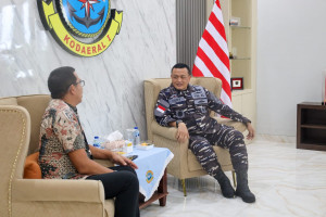 Jalin Sinergitas, Komandan Kodaeral l Terima Audensi Regional Cek Bank Mandiri Wilayah Sumut