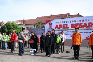 Kapolda Sumsel Pimpin Apel Sabuk Kamtibmas di OKI, Rangkul Berbagai Elemen Masyarakat Jaga Kamtibmas