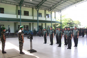 Dandim 0621/Kabupaten Bogor Letkol Inf Rizal Dwijayanto Pimpin Kenaikan Pangkat