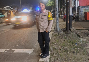 Cegah Balap Lari dan 3C, Bhabinkamtibmas Medan Satria Sisir Jalur Sudirman Hingga Pintu Air