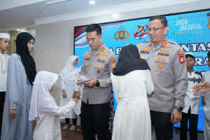 Polres Metro Jakarta Utara Gelar Doa Lintas Agama dan Santuni Anak Yatim Sambut Hari Bhayangkara ke-80