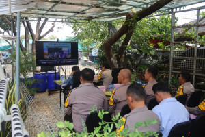 Polres Kepulauan Seribu Ikuti Zoom Meeting Panen Raya Jagung Serentak Kuartal lll