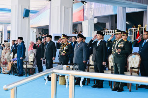 Panglima TNI Hadiri Peringatan HUT Ke-80 Bhayangkara, Perkuat Sinergi TNI-Polri
