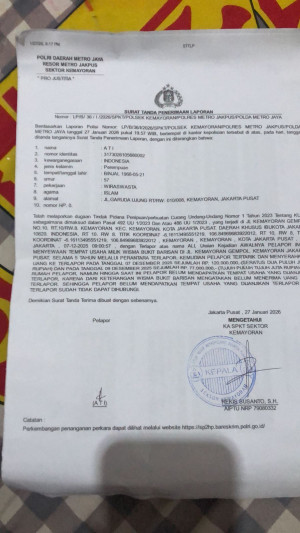 Pensiunan TNI Diduga Bawa Kabur Uang Usaha, Korban di Kemayoran Merugi Rp200 Juta