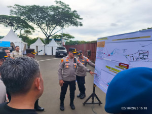 Polres Metro Jakarta Utara Gelar Apel Pengamanan Konser Foo Fighters di Ancol
