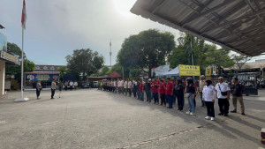 Polsek Koja Gelar Apel Kamtibmas Bersama Tiga Pilar, Perkuat Program 3 " Jaga Aturan "