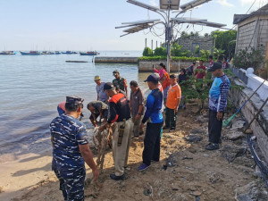Pos TNI AL Midai Bersama Firkopimcam dan Warga Masyarakat Midai Laksanakan Aksi Bersih Pantai
