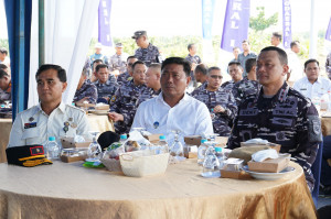 Wujudkan Program Ketahanan Pangan, Kodaeral l Laksanakan Panen Ikan Air Tawar dan Ikuti Vicon Panen Ketahanan Pangan TNI AL