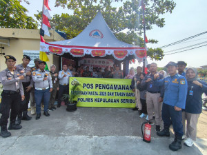 Pos Pengamanan Nataru di Pulau Harapan, Polsek Hadir Layani Warga dan Wisatawan